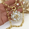 Collar Maxi Camelia eslabones mixtos punto luz Gold