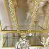 Collar Maxi Camelia eslabones mixtos punto luz Gold