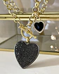 Collar Maxi Corazón Black Circones  eslabones rolo gold - Miniatura 5