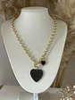 Collar Maxi Corazón Black Circones  eslabones rolo gold - Miniatura 3