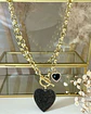Collar Maxi Corazón Black Circones  eslabones rolo gold - Miniatura 4
