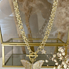 Collar Maxi Mariposa Circones punto de luz gold