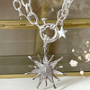 Collar Sol Circones Punto de luz Silver
