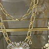 Collar maxi eslabones Corazón Virgen Nácar Gold