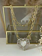 Collar maxi eslabones Corazón Virgen Nácar Gold - Miniatura 4