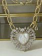 Collar maxi eslabones Corazón Virgen Nácar Gold - Miniatura 5