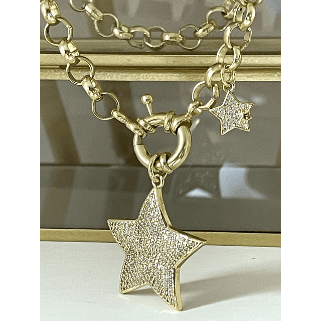 Collar Estrella Circones Micropavé Gold