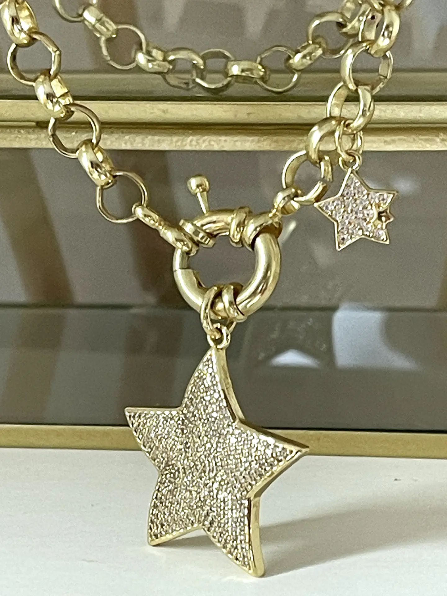 Collar Estrella Circones Micropavé Gold 4