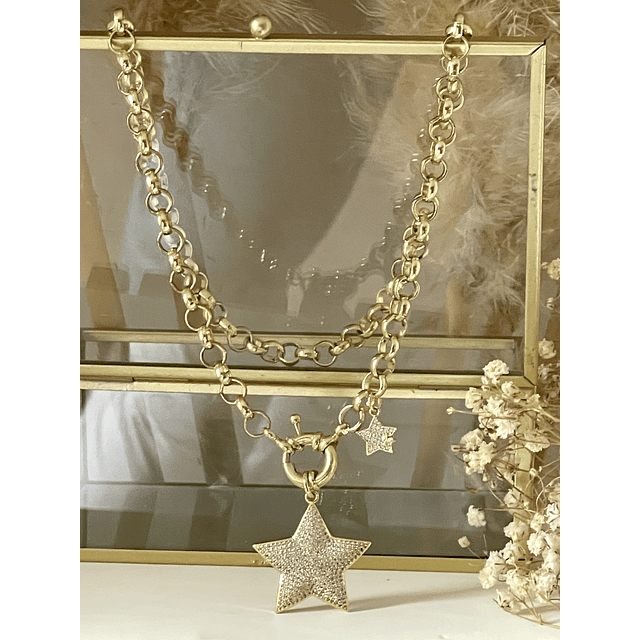 Collar Estrella Circones Micropavé Gold
