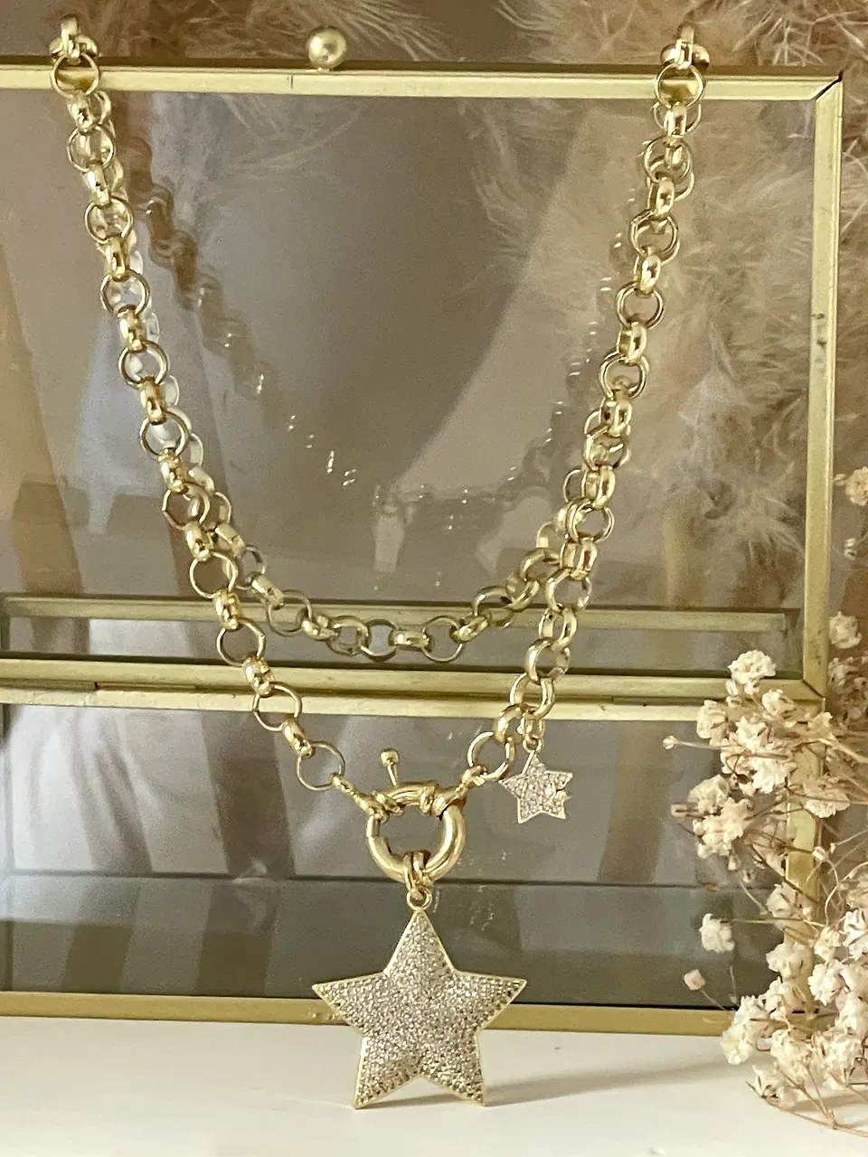 Collar Estrella Circones Micropavé Gold 3