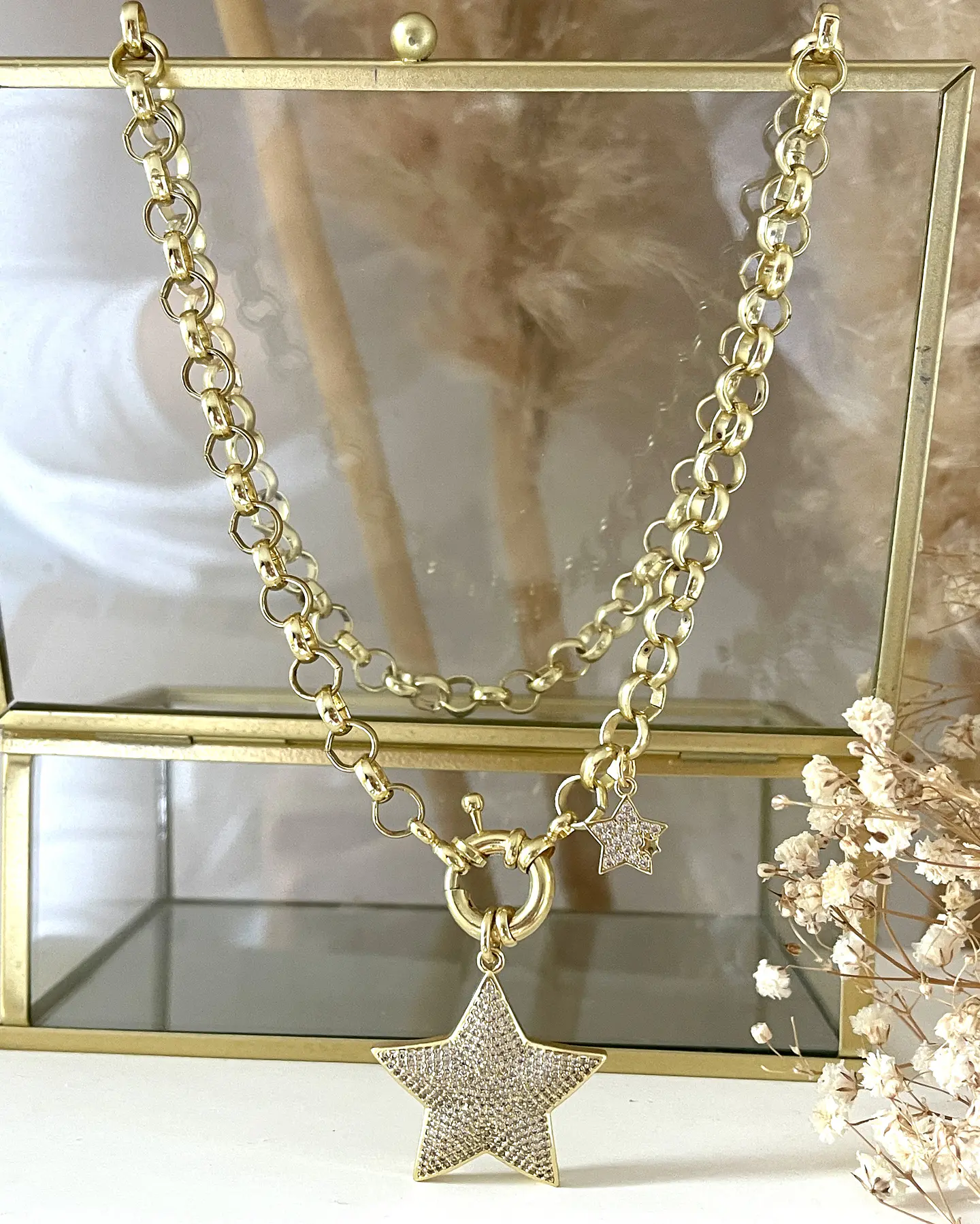 Collar Estrella Circones Micropavé Gold 1