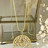 Collar Medallón Árbol de la Vida Cristales Gold