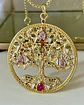 Collar Medallón Árbol de la Vida Cristales Gold - Miniatura 2