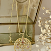 Collar Medallón Árbol de la Vida Cristales Gold