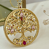Collar Medallón Árbol de la Vida Cristales Gold