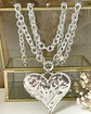 Colla XL Maxi Corazon Silver con Estrellita lateral - Miniatura 7