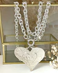 Colla XL Maxi Corazon Silver con Estrellita lateral - Miniatura 5