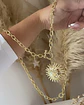 Collar XL Maxi Girasol estrella eslabones ovalados Gold  - Miniatura 5