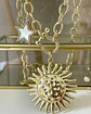 Collar XL Maxi Girasol estrella eslabones ovalados Gold  - Miniatura 3