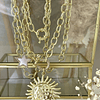 Collar XL Maxi Girasol estrella eslabones ovalados Gold 