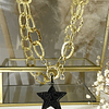 Collar Estrella Rockera circones Black Micropavé Gold