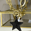 Collar Estrella Rockera circones Black Micropavé Gold