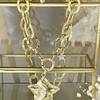 Collar Maxi Estrella Martillada Relieve Gold 