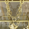Collar Maxi Estrella Martillada Relieve Gold 