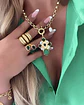 Collar Cruz Piedra Jade Perlas Gold - Miniatura 7