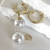 Aros Agolla y Perlas Circones Etienne Gold
