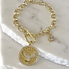 Pulsera Medalla  Espíritu Santo circones Gold