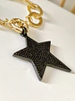 Pulsera Maxi Estrella Black Eslabones Martillados Gold - Miniatura 4