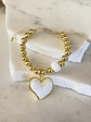 Pulsera Maxi Balines Corazón Blanco Gold  - Miniatura 3