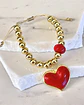 Pulsera Maxi Balines Corazón Rojo Gold  - Miniatura 1