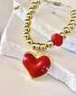 Pulsera Maxi Balines Corazón Rojo Gold  - Miniatura 5