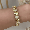 Pulsera Corazones Circones Gold