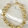 Pulsera Corazones Circones Gold