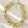 Pulsera Corazones Circones Gold