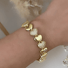 Pulsera Corazones Circones Gold