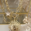 Collar XL Maxi Girasol estrella eslabones ovalados Gold 