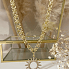 Collar Sol Rayos Circones Gold