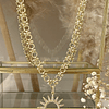 Collar Sol Rayos Circones Gold