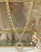 Collar Sol Rayos Circones Gold - Miniatura 2