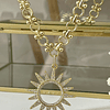 Collar Sol Rayos Circones Gold