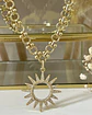 Collar Sol Rayos Circones Gold - Miniatura 4