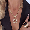 Collar Sol Rayos Circones Gold