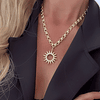 Collar Sol Rayos Circones Gold