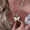 Collar Maxi Mariposa Circones punto de luz gold