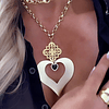 Collar XL Corazón Conector Mándala Gold