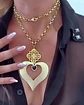 Collar XL Corazón Conector Mándala Gold - Miniatura 1